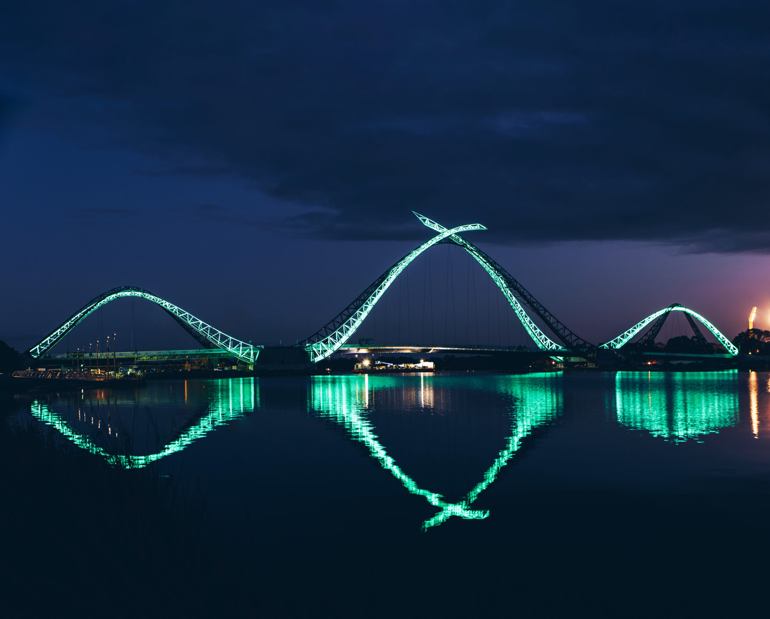 Matagarup Bridge at night, Perth WA